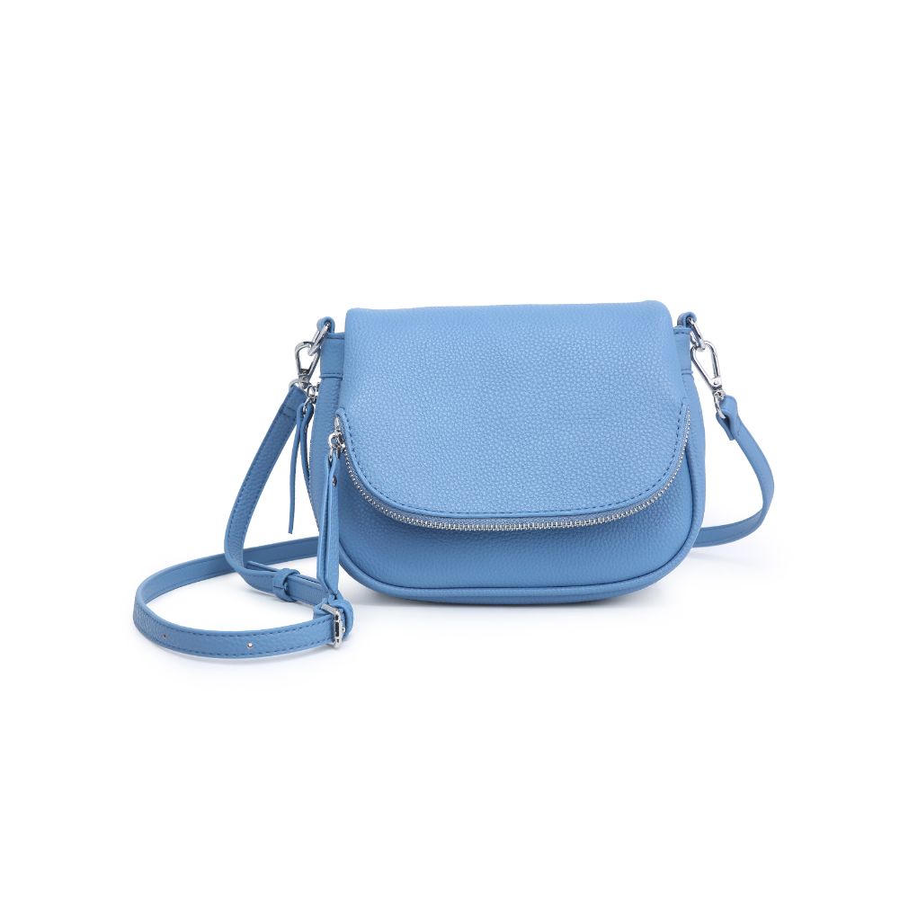 Woman wearing Blue Moda Luxe Diva Crossbody 842017127505 View 5 | Blue