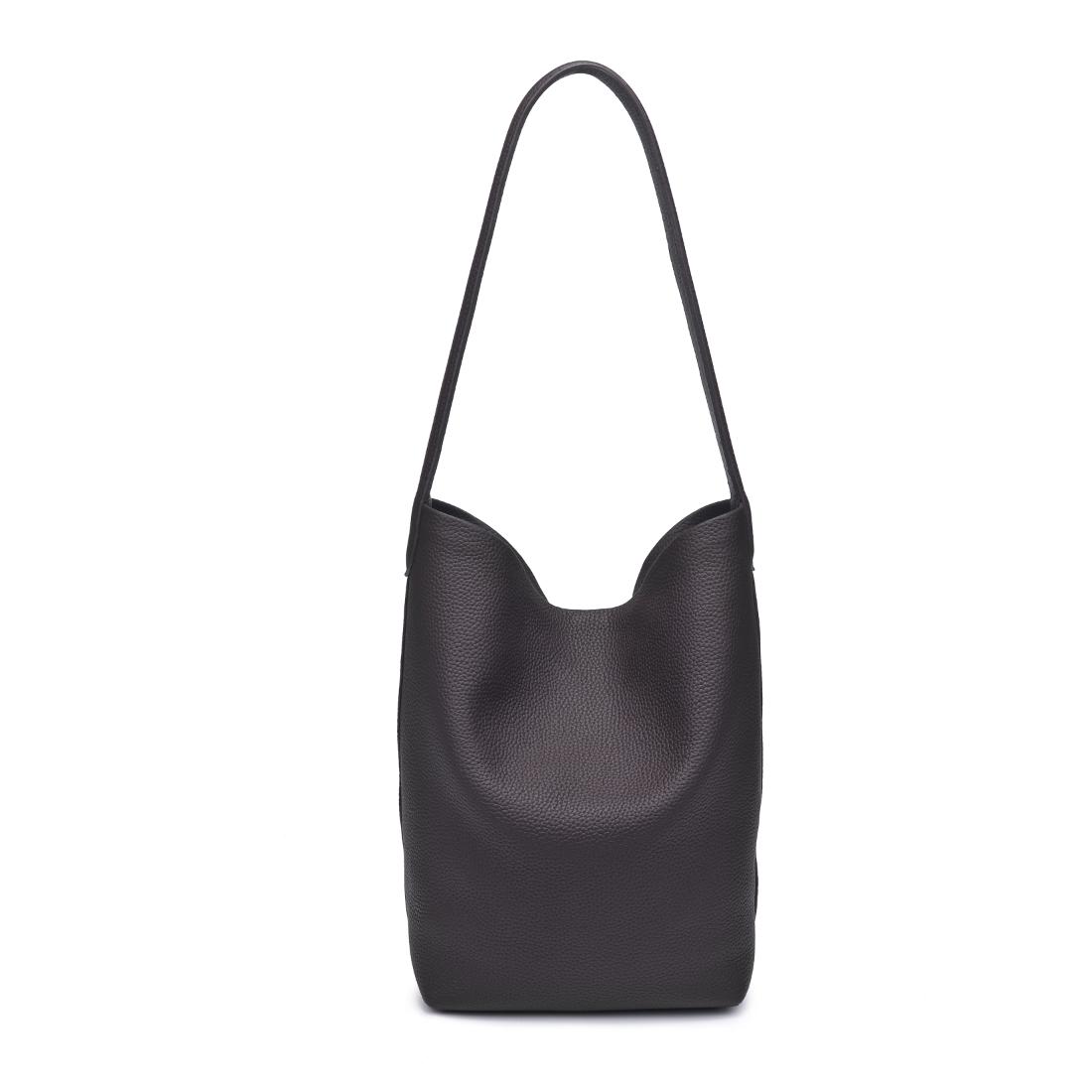 Woman wearing Chocolate Moda Luxe Odette Bucket 842017138976 View 7 | Chocolate