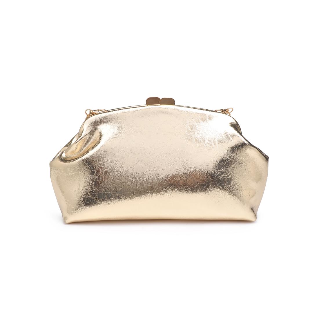 Product Image of Moda Luxe Camille Clutch 842017139195 View 7 | Gold