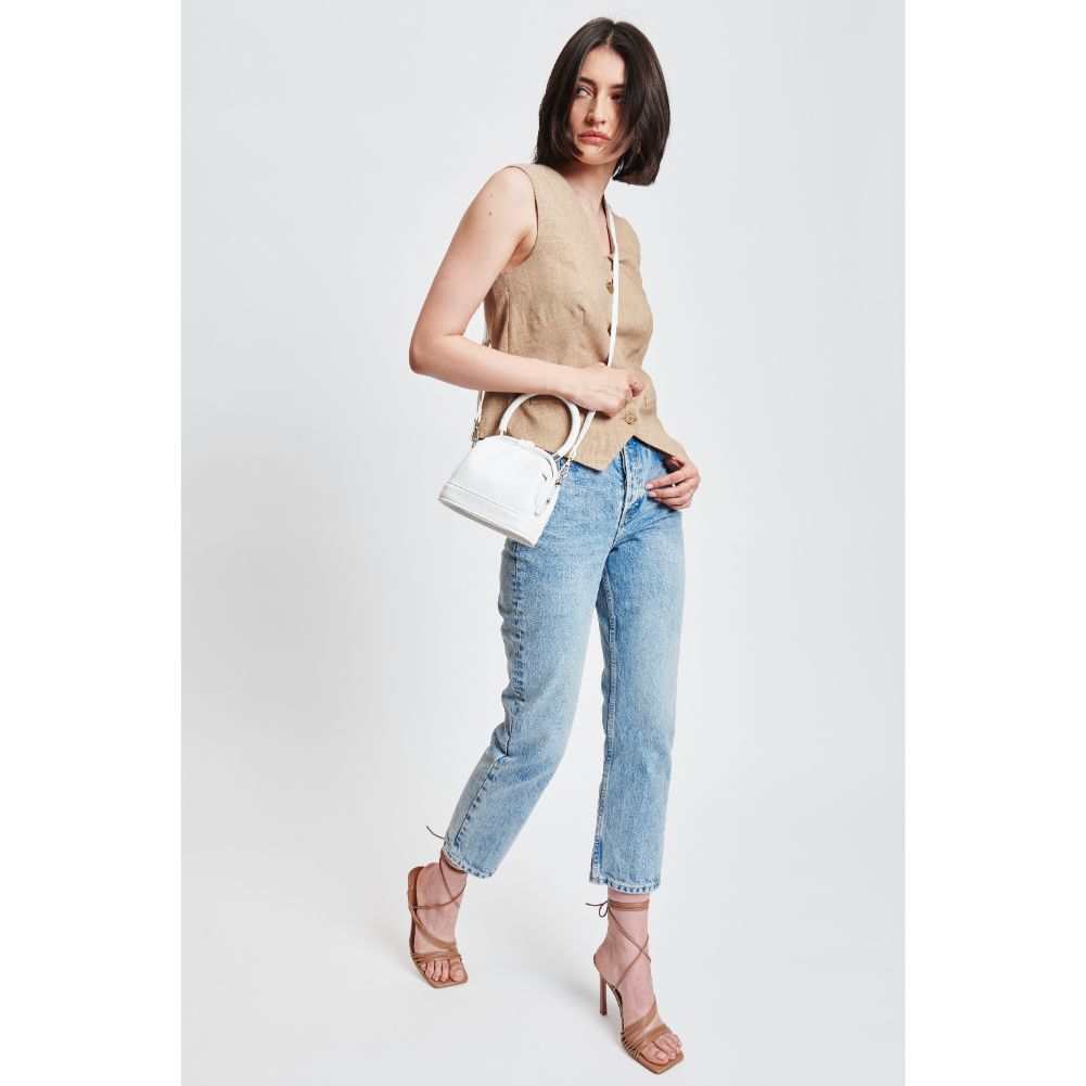 Woman wearing White Sol and Selene Charmaine Crossbody 842017131281 View 2 | White