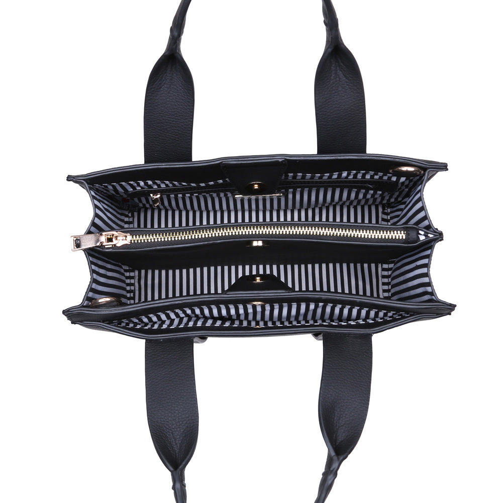 Product Image of Moda Luxe Kelly Satchel 842017116318 View 4 | Black