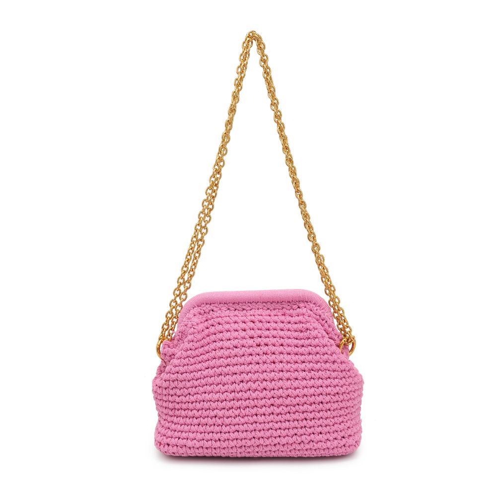 Woman wearing Pink Moda Luxe Christabel Crossbody 842017131083 View 7 | Pink