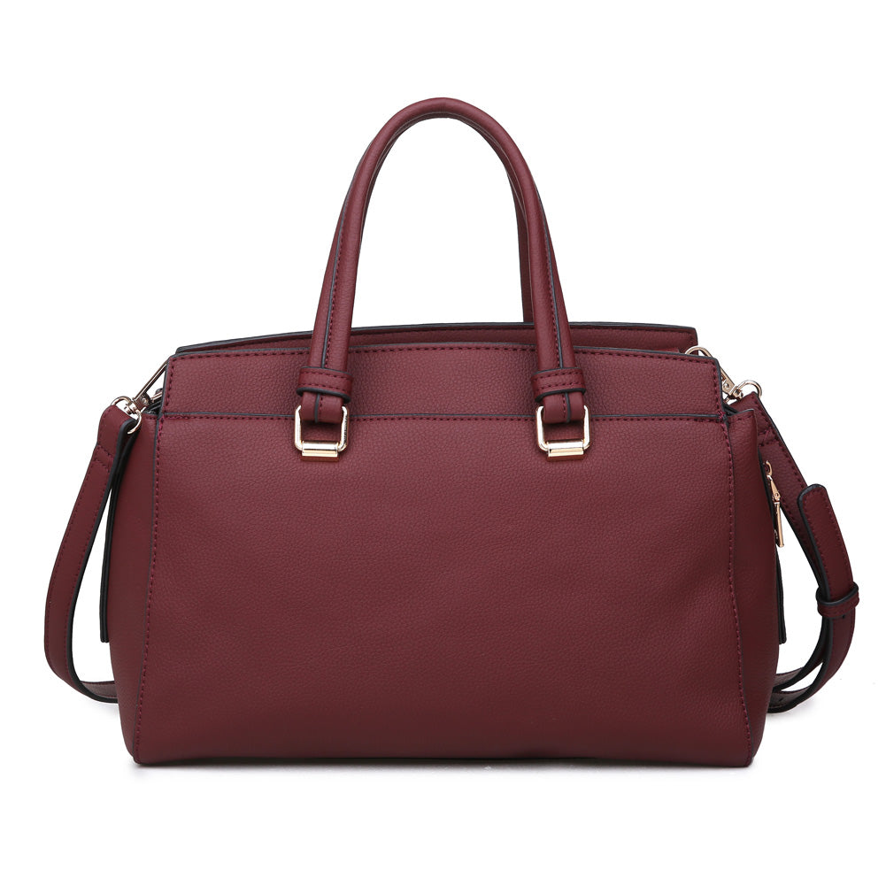 Product Image of Moda Luxe Boston Satchel 842017115717 View 3 | Burgundy