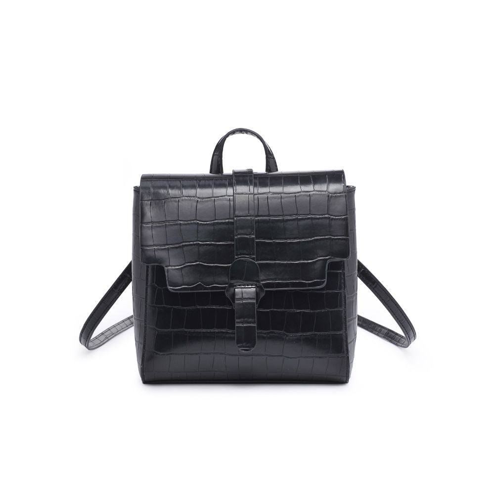 Woman wearing Black Moda Luxe Claire Backpack 842017128878 View 5 | Black