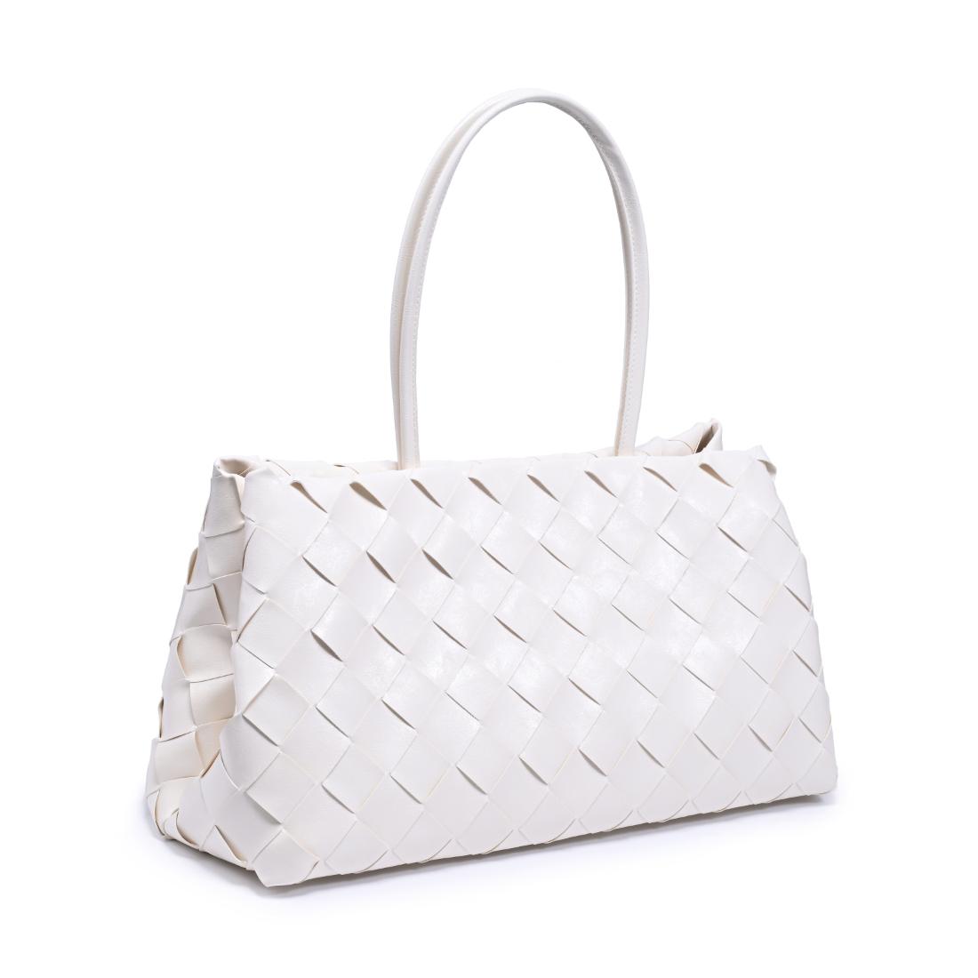 Woman wearing Cream Moda Luxe Elsy Satchel 842017140955 View 6 | Cream