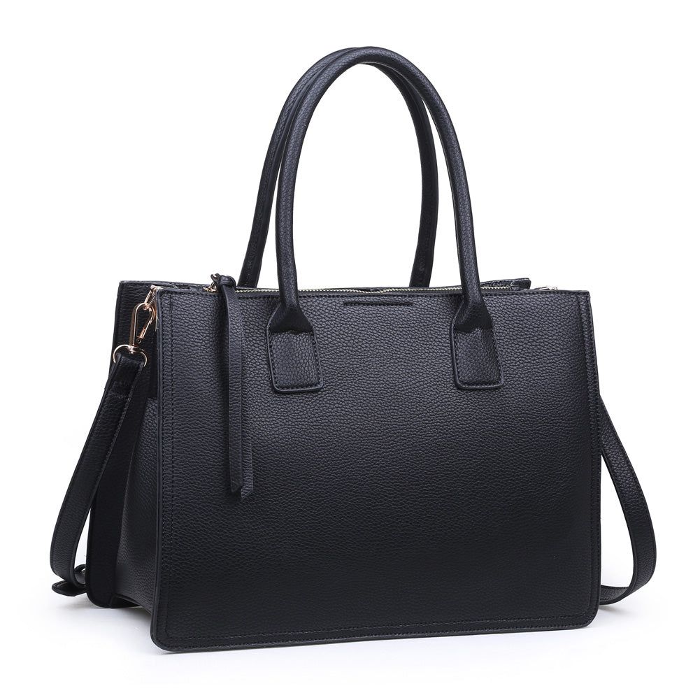 Product Image of Moda Luxe Amanda Satchel 842017116356 View 2 | Black