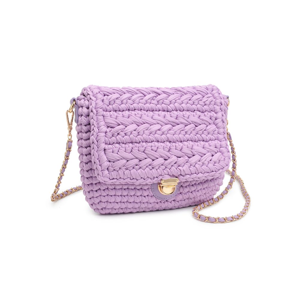 Woman wearing Lavender Moda Luxe Annalise Crossbody 842017132264 View 6 | Lavender