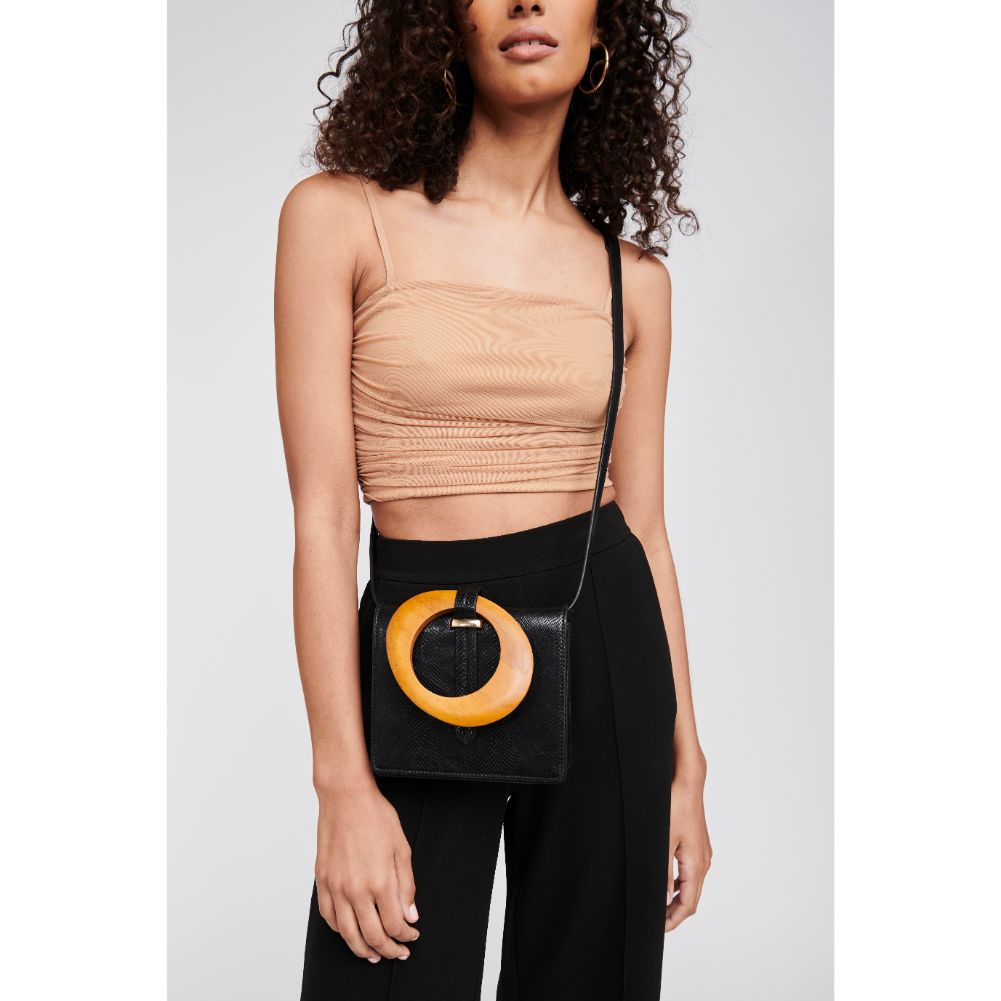 Woman wearing Black Moda Luxe Callie Crossbody 842017123903 View 1 | Black