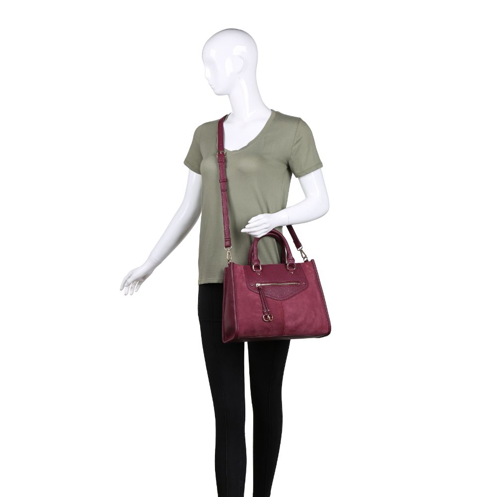 Product Image of Moda Luxe Bridgette Satchel 842017120902 View 5 | Merlot