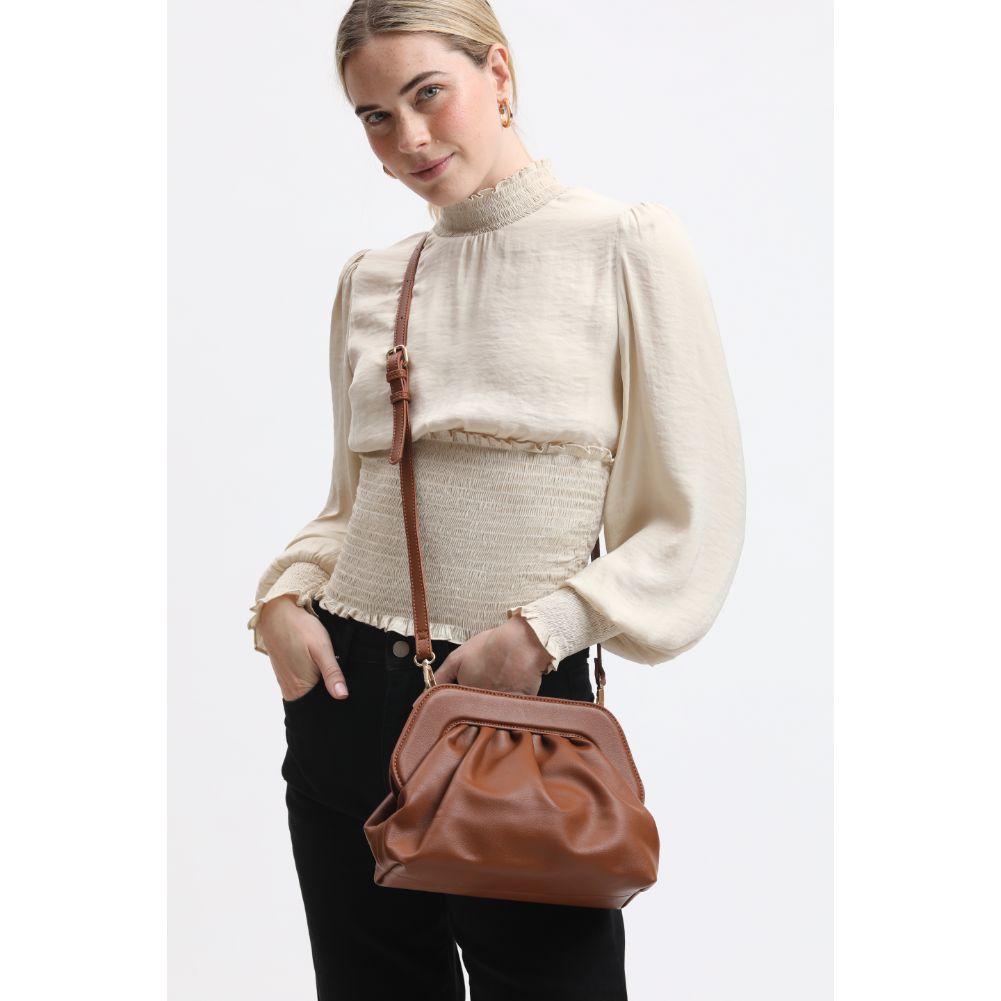Woman wearing Tan Sol and Selene Charlotte Crossbody 842017134107 View 1 | Tan