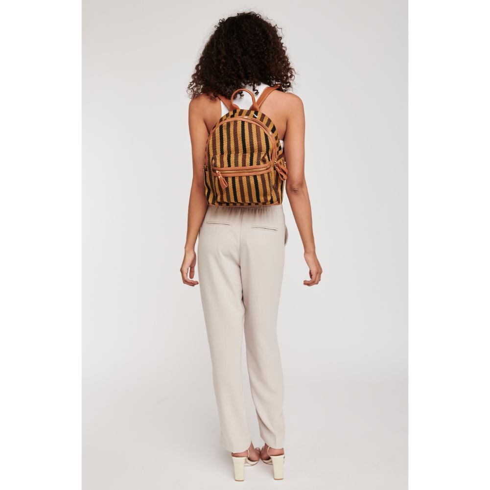 Woman wearing Tan Sol and Selene Trent Backpack 842017124450 View 4 | Tan
