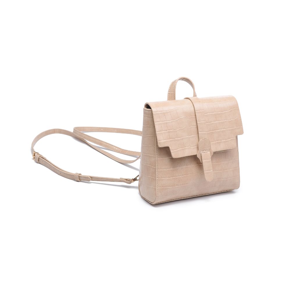 Woman wearing Natural Moda Luxe Claire Backpack 842017128908 View 6 | Natural
