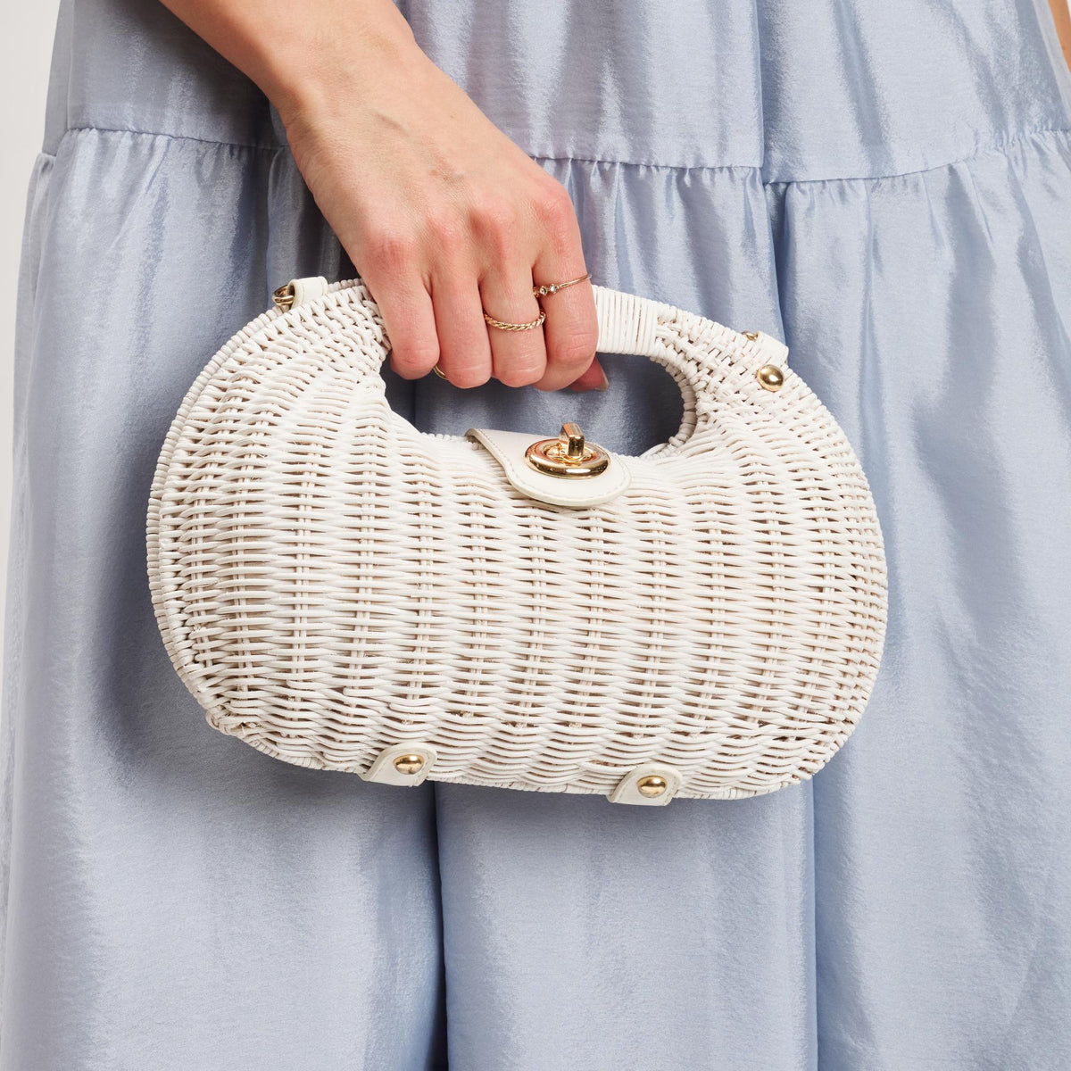 Woman wearing White Moda Luxe Esme Crossbody 842017140771 View 2 | White