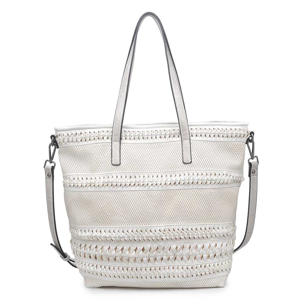 Product Image of Moda Luxe Magdelena Tote 842017113836 View 1 | White
