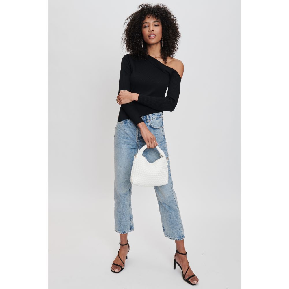 Woman wearing White Sol and Selene Jessamine Crossbody 842017132196 View 2 | White
