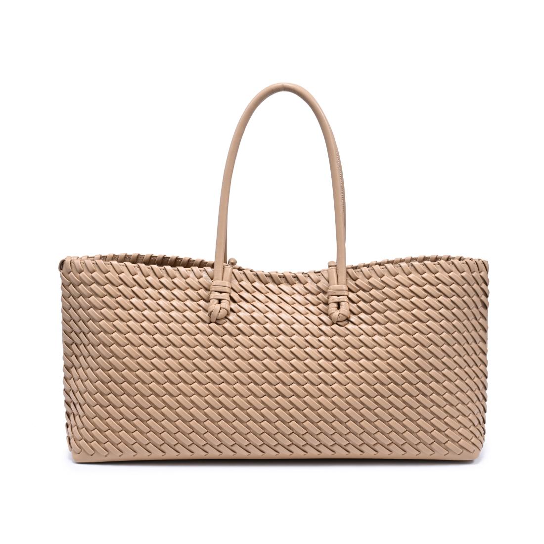 Woman wearing Natural Moda Luxe Nola Tote 842017140870 View 7 | Natural