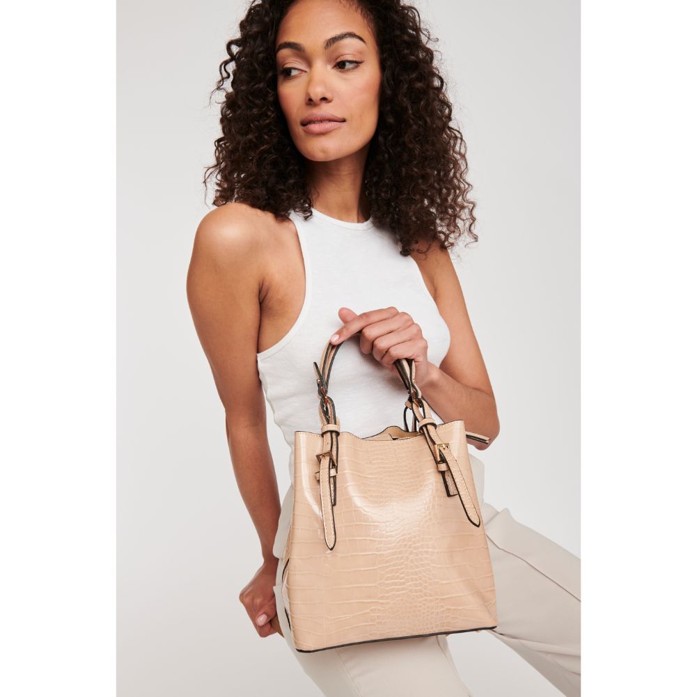 Woman wearing Nude Moda Luxe Kirsten Crossbody 842017126287 View 2 | Nude
