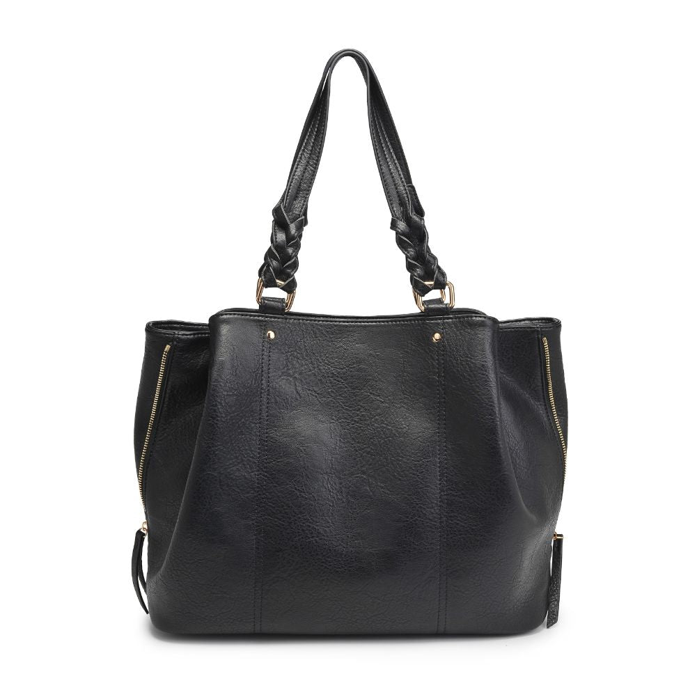 Woman wearing Black Moda Luxe Clementine Tote 842017128052 View 5 | Black