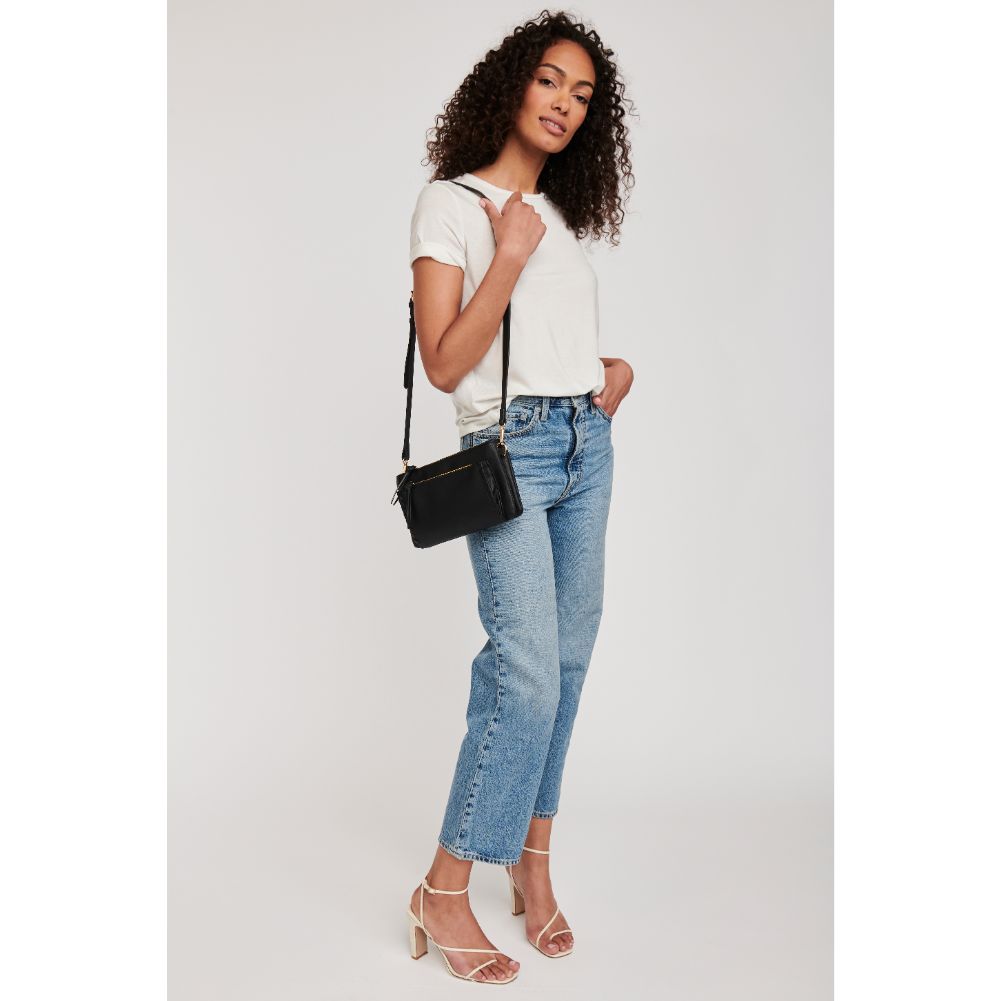 Woman wearing Black Moda Luxe Kenzie Crossbody 842017127307 View 4 | Black