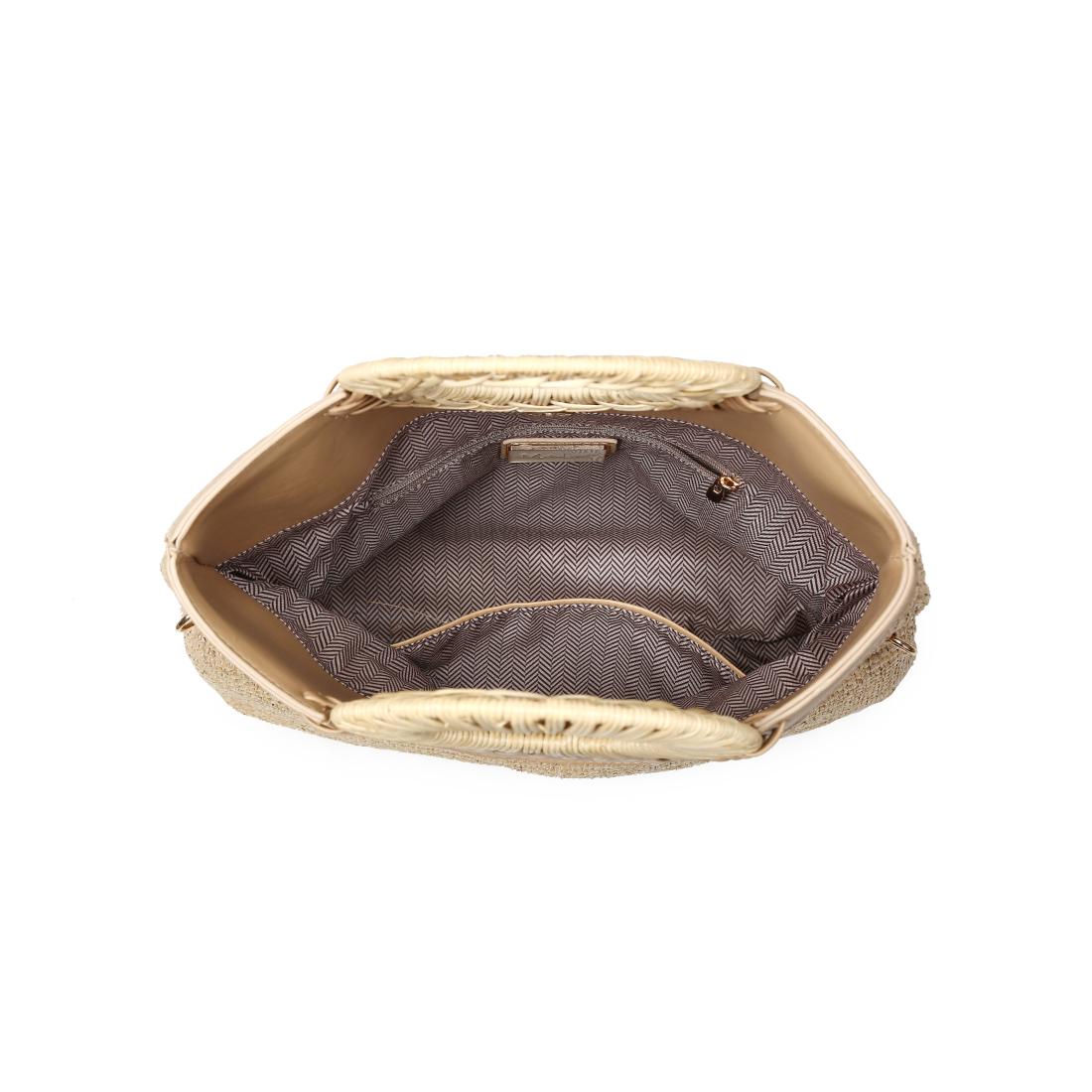 Woman wearing Natural Moda Luxe Tessa Crossbody 842017141204 View 9 | Natural