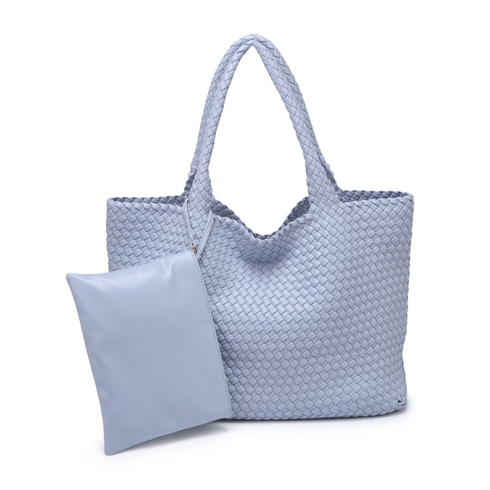 Woman wearing Slate Moda Luxe Solana Tote 842017134473 View 5 | Slate