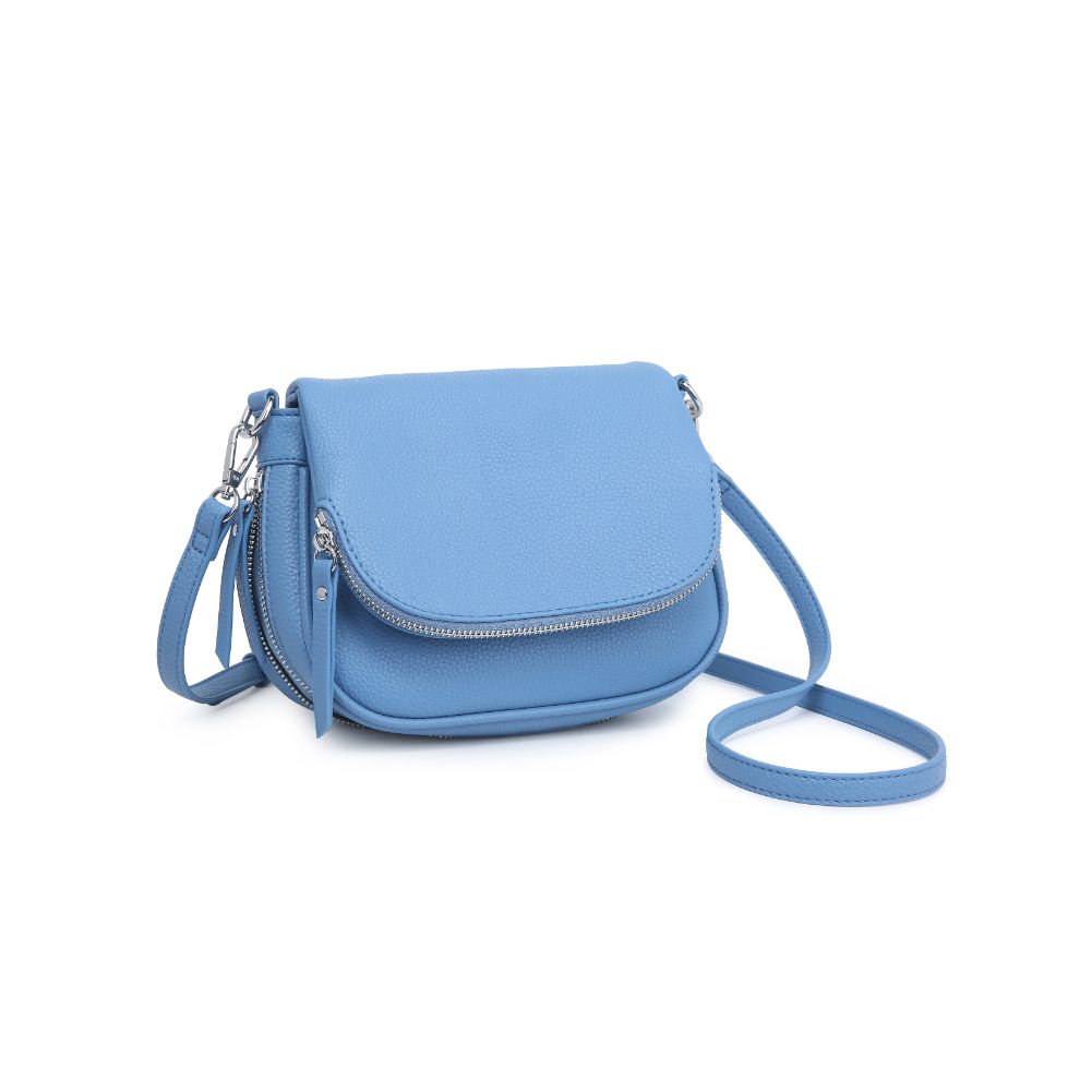 Woman wearing Blue Moda Luxe Diva Crossbody 842017127505 View 6 | Blue