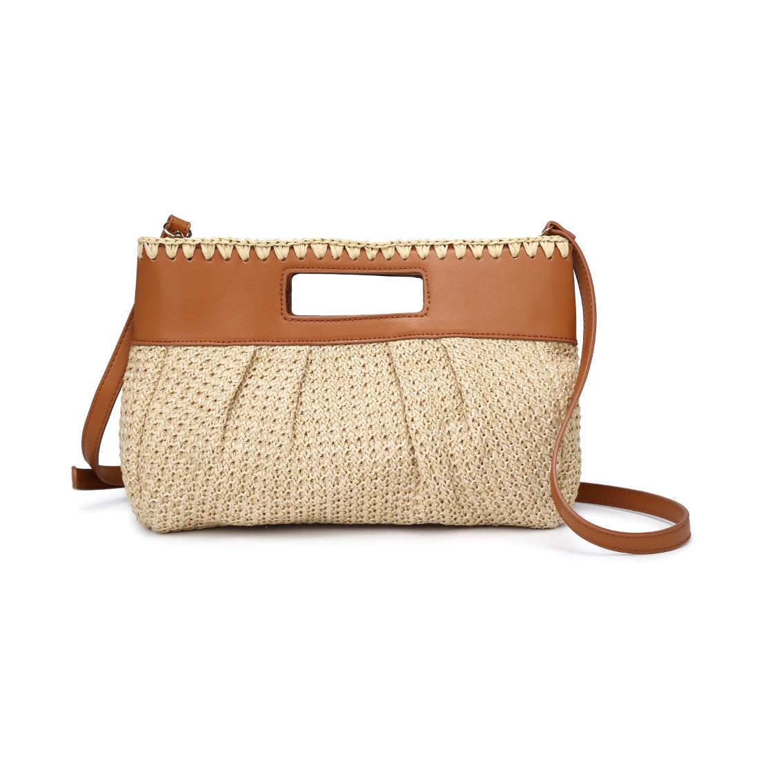 Woman wearing Natural Tan Moda Luxe Valentina Crossbody 842017141181 View 5 | Natural Tan