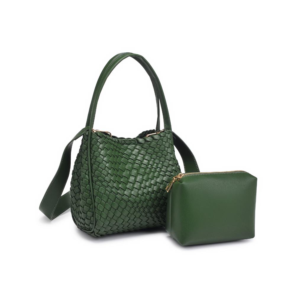 Woman wearing Forest Moda Luxe Roxy Crossbody 842017136286 View 6 | Forest