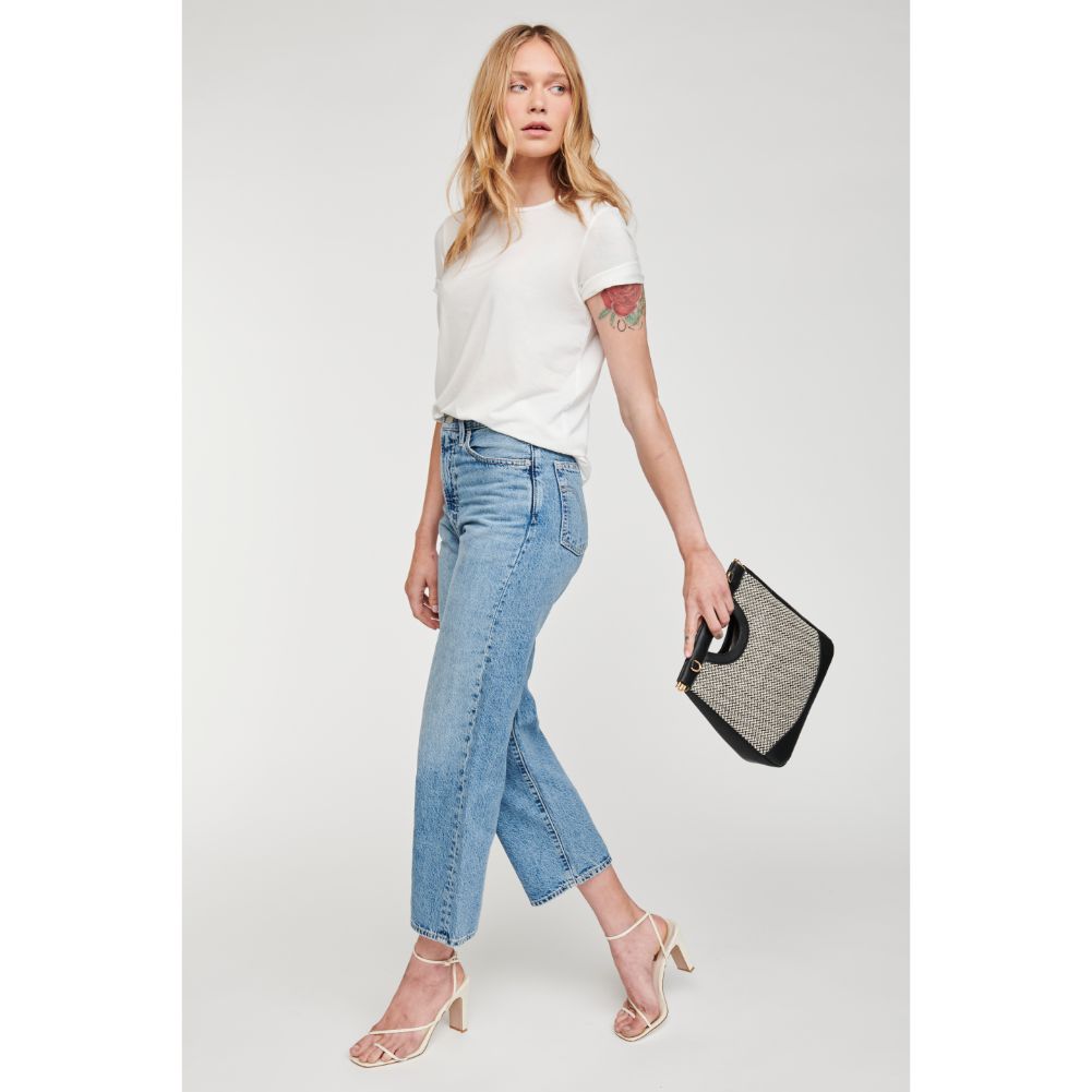Woman wearing Black Moda Luxe Sasha Top Handle 842017125617 View 3 | Black