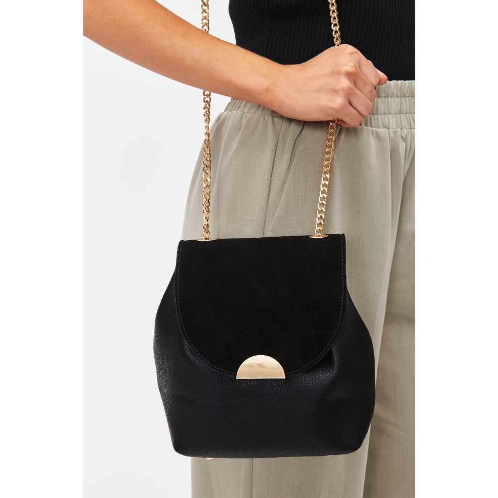 Woman wearing Black Sol and Selene Breanna Crossbody 842017128557 View 2 | Black