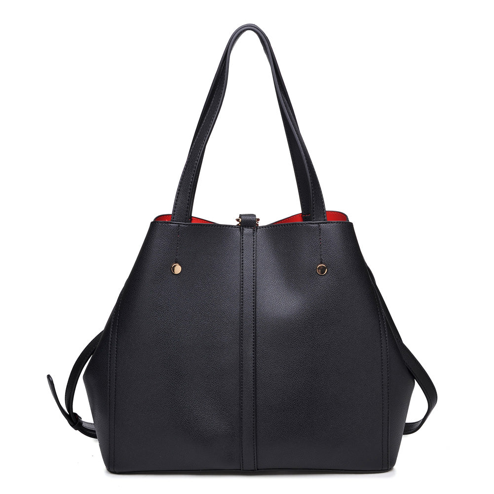 Product Image of Moda Luxe Josephine Satchel 842017116851 View 3 | Black