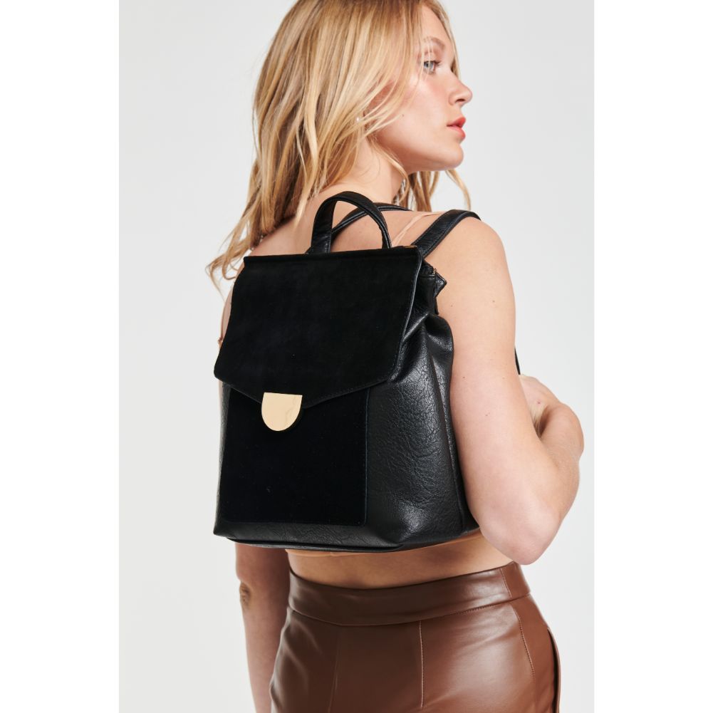 Woman wearing Black Sol and Selene Lynn Backpack 842017119449 View 2 | Black