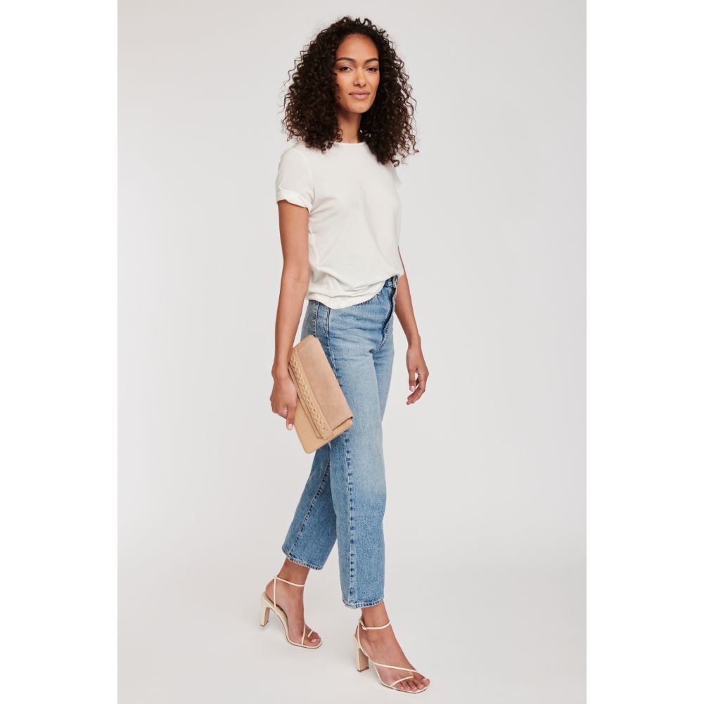 Woman wearing Cream Moda Luxe Jade Clutch 842017104261 View 3 | Cream