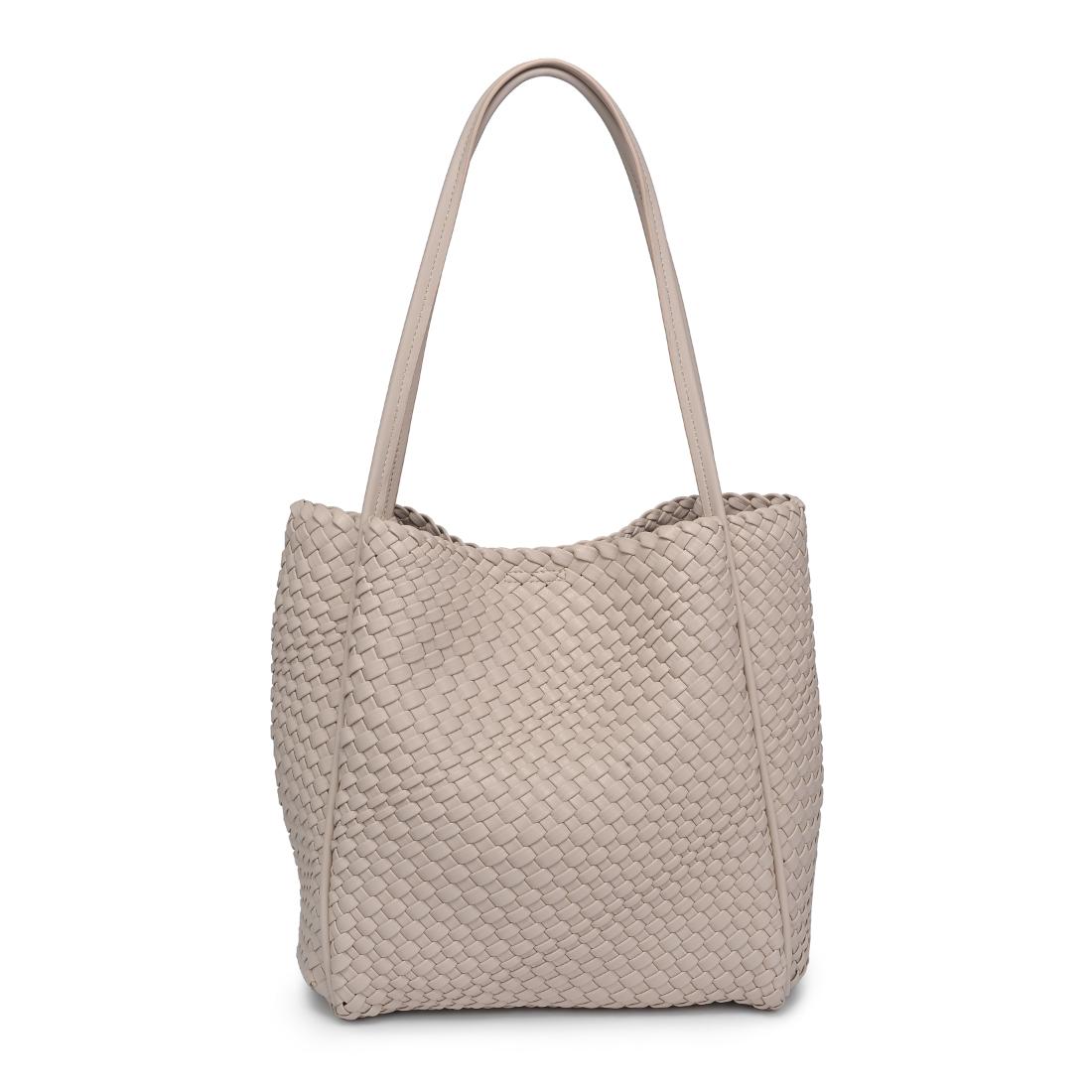 Woman wearing Ivory Moda Luxe Gladys Tote 842017137252 View 7 | Ivory