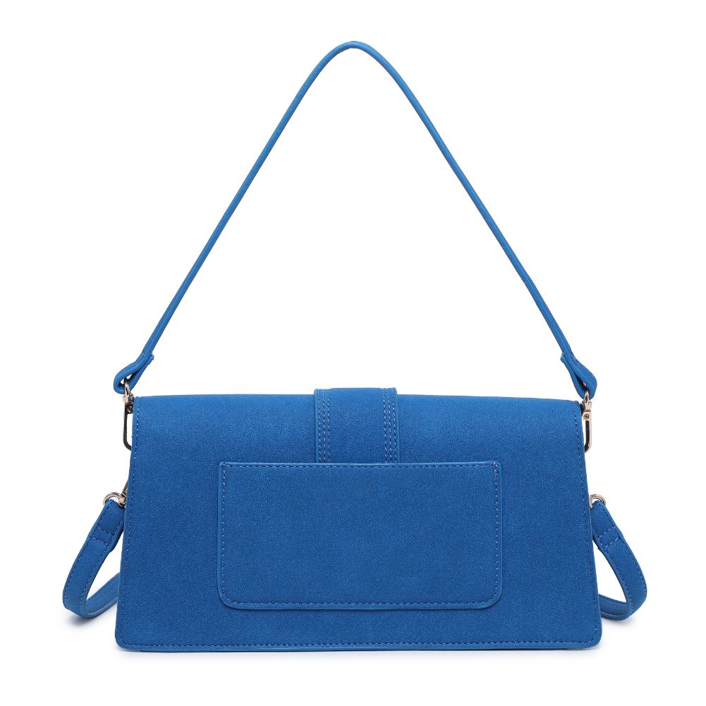 Product Image of Moda Luxe Violet - Suede Crossbody 842017130727 View 7 | Electric Blue