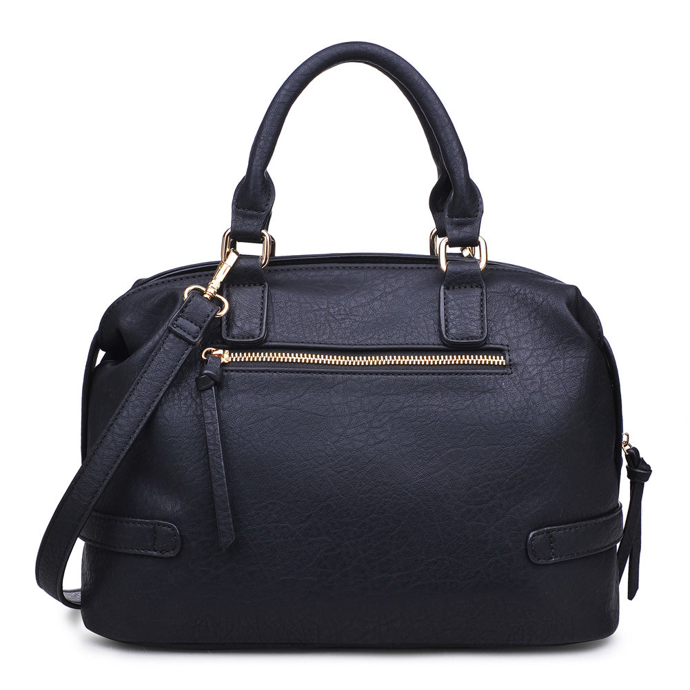 Product Image of Moda Luxe Augusta Patina Satchel 842017106586 View 3 | Black