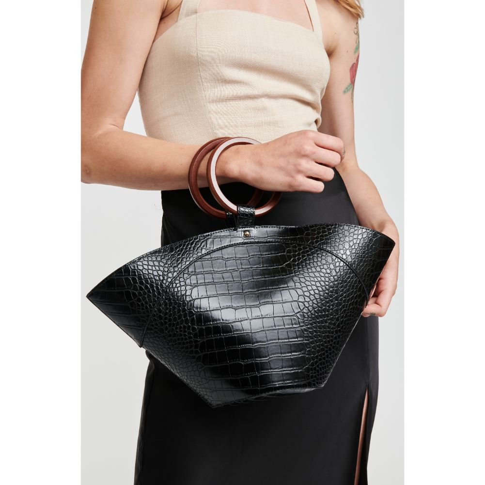 Woman wearing Black Moda Luxe Delta Top Handle 842017125365 View 1 | Black