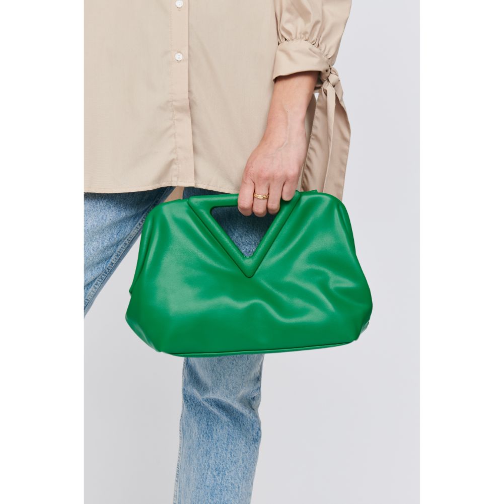 Woman wearing Kelly Green Moda Luxe Kendra Crossbody 842017129967 View 4 | Kelly Green