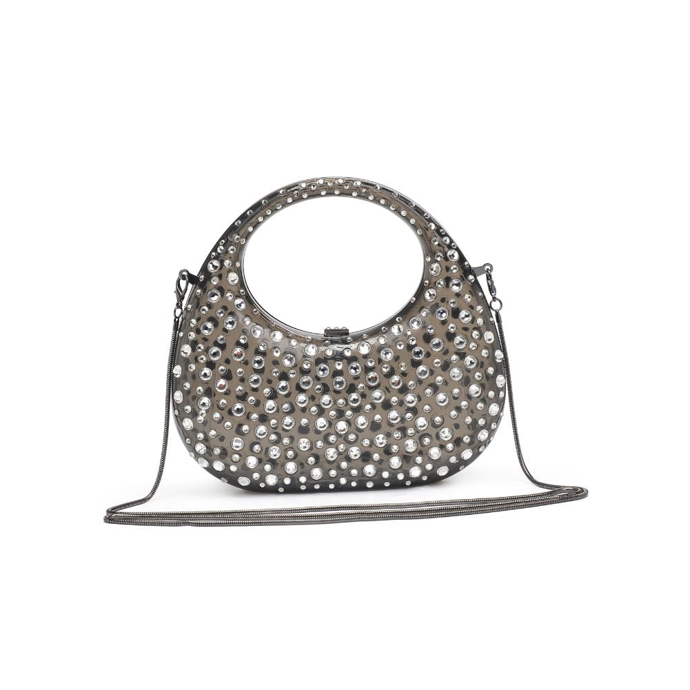 Woman wearing Smoke Moda Luxe Vianca Evening Bag 842017133971 View 7 | Smoke