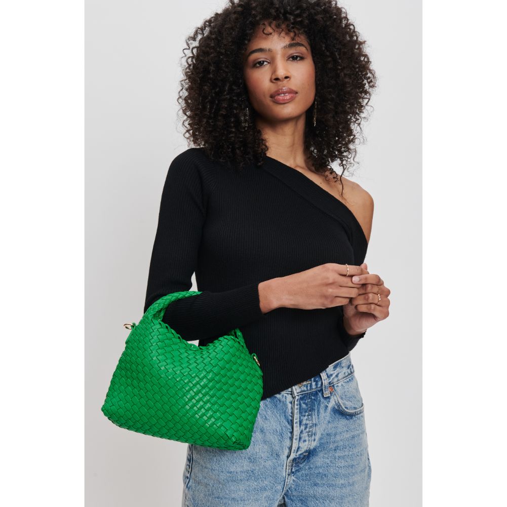Woman wearing Kelly Green Moda Luxe Jessamine Crossbody 842017132202 View 1 | Kelly Green