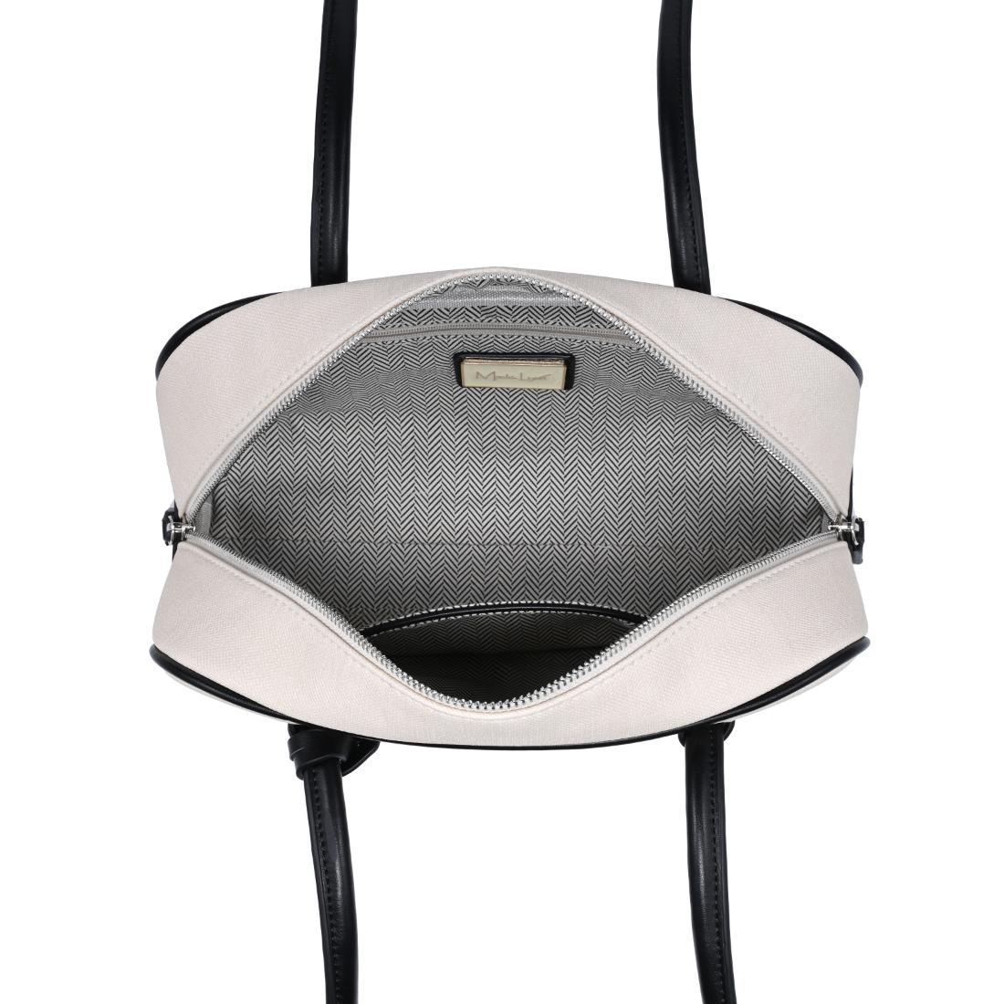 Woman wearing Ivory Black Moda Luxe Paloma - Canvas Shoulder Bag 842017140382 View 9 | Ivory Black