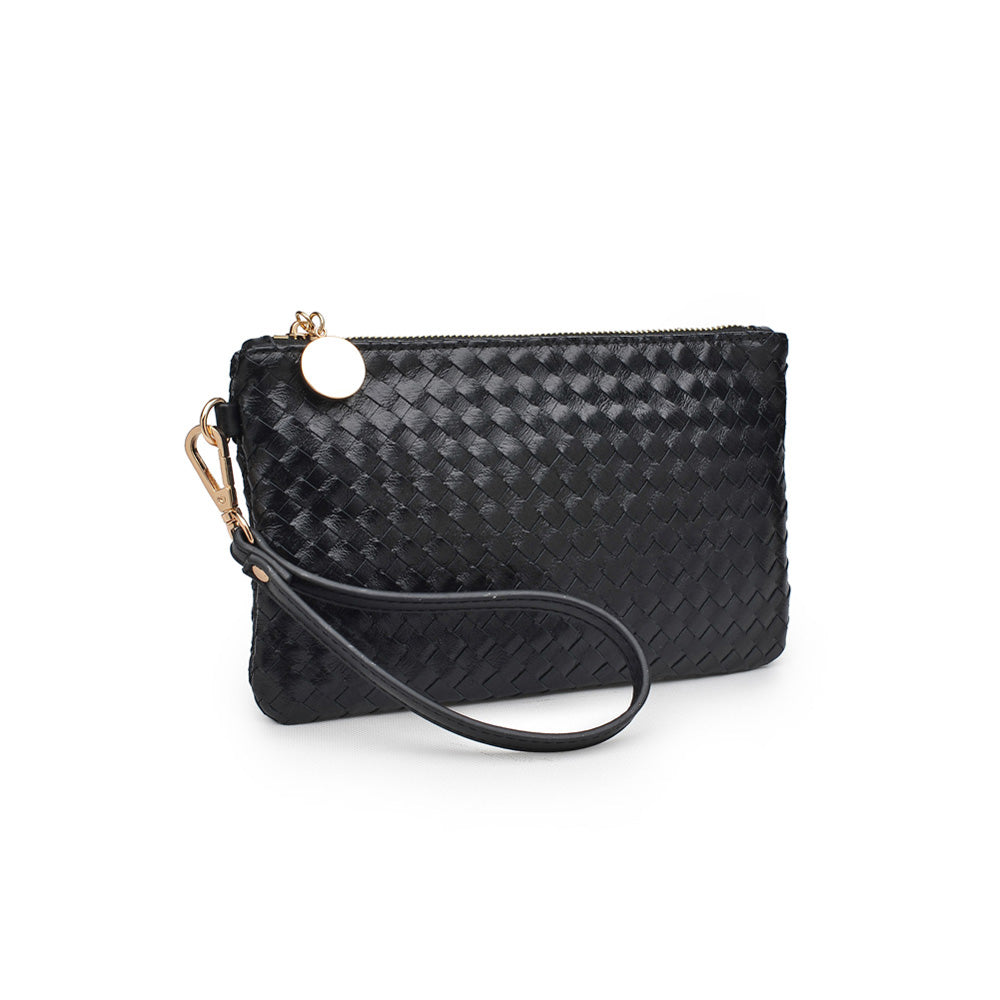 Product Image of Moda Luxe Olivia Woven Wristlet 842017117988 View 2 | Black