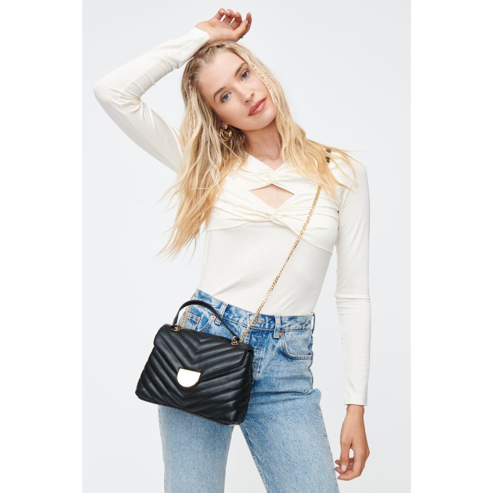 Woman wearing Black Sol and Selene Nora Crossbody 842017130468 View 4 | Black