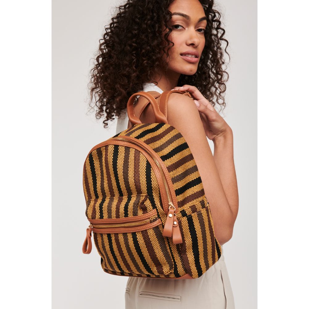 Woman wearing Tan Sol and Selene Trent Backpack 842017124450 View 2 | Tan