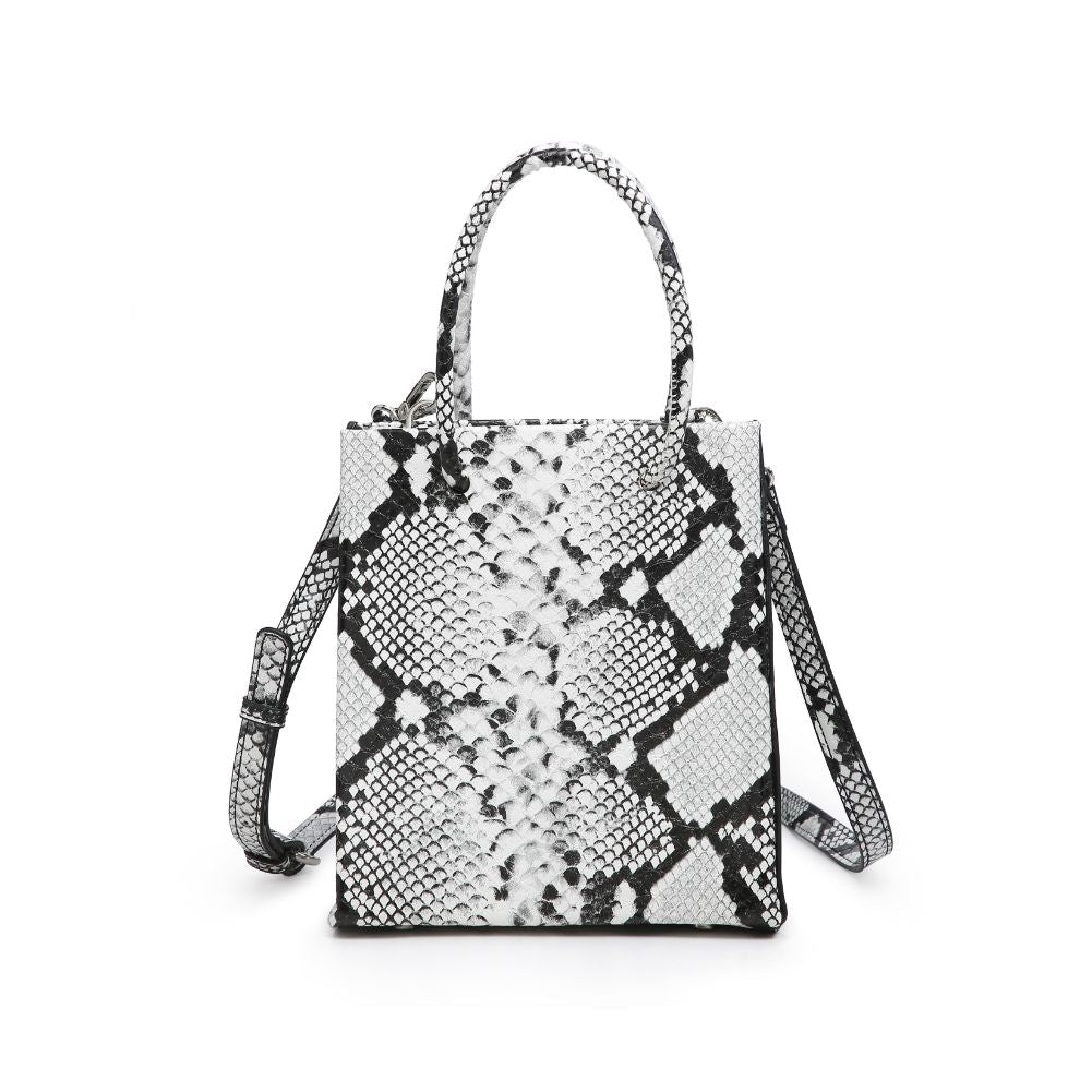 Product Image of Moda Luxe Peyton Snake Crossbody 842017125266 View 1 | Black White