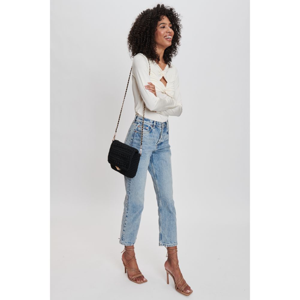 Woman wearing Black Moda Luxe Annalise Crossbody 842017132240 View 3 | Black