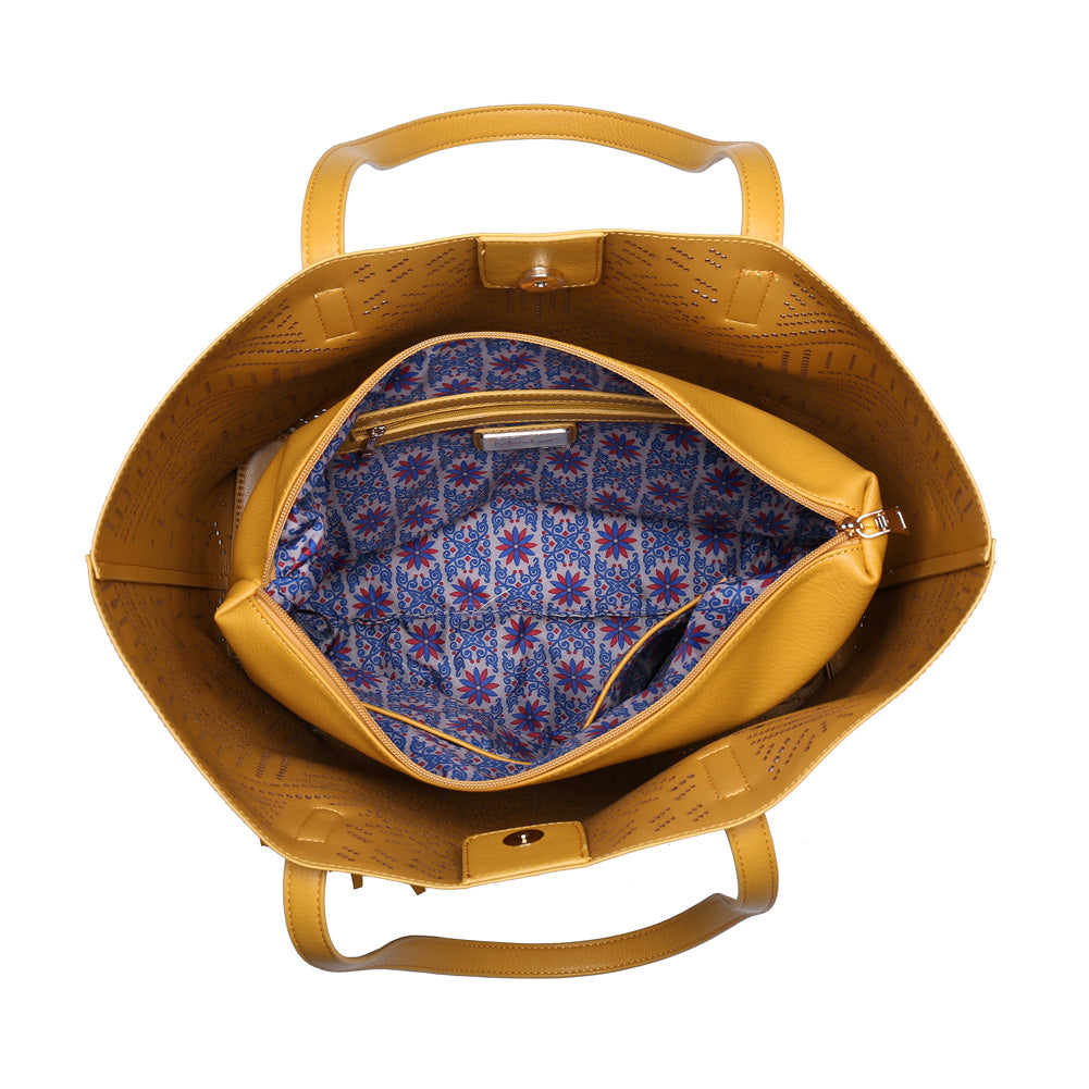 Product Image of Moda Luxe Wanderlust Tote 842017110941 View 4 | Mustard