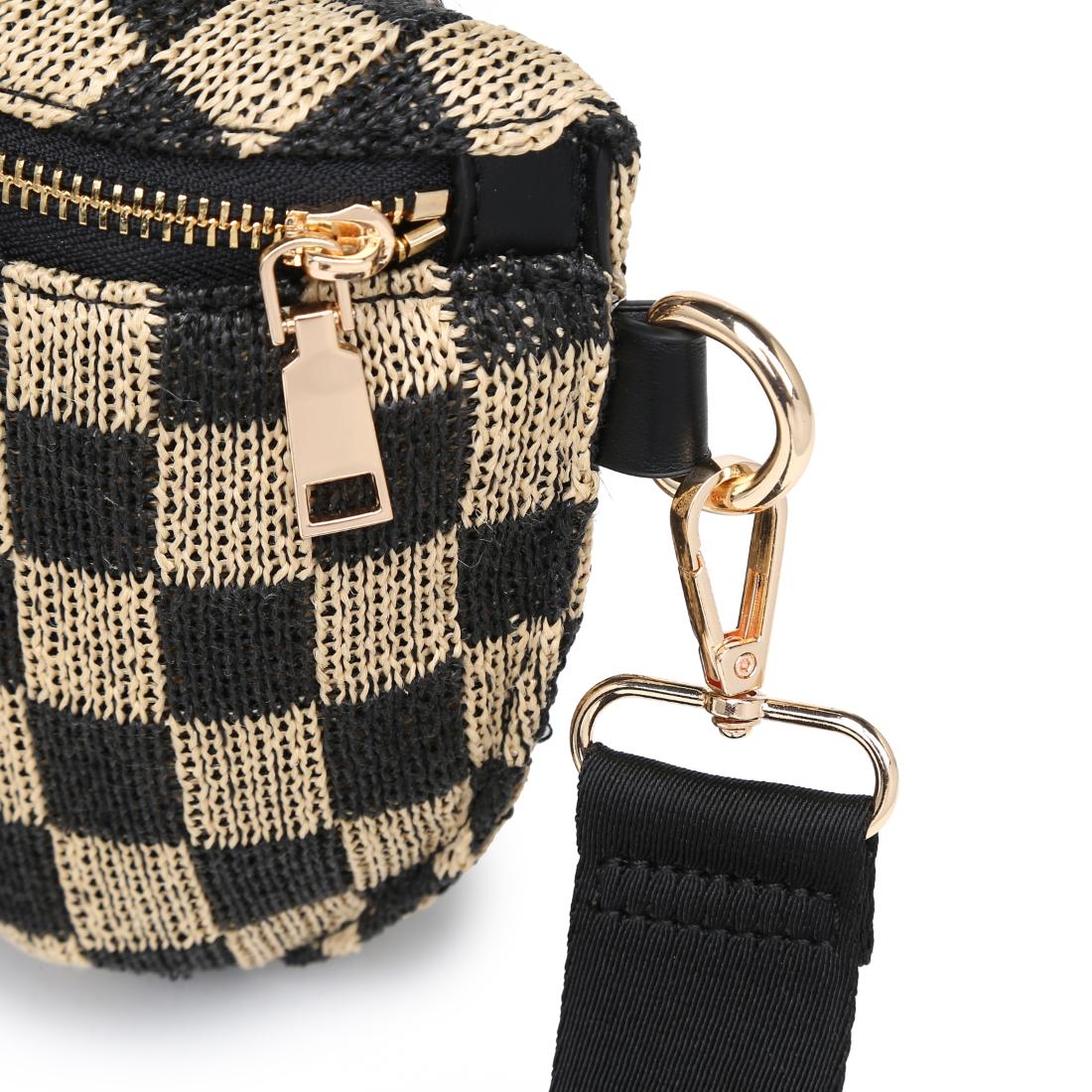 Moda Luxe Gizelle - Large Checker Belt Bag 842017141044 View 8 | Black Natural