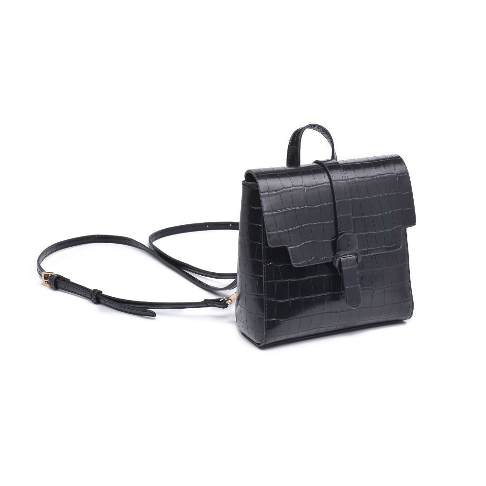 Woman wearing Black Moda Luxe Claire Backpack 842017128878 View 6 | Black