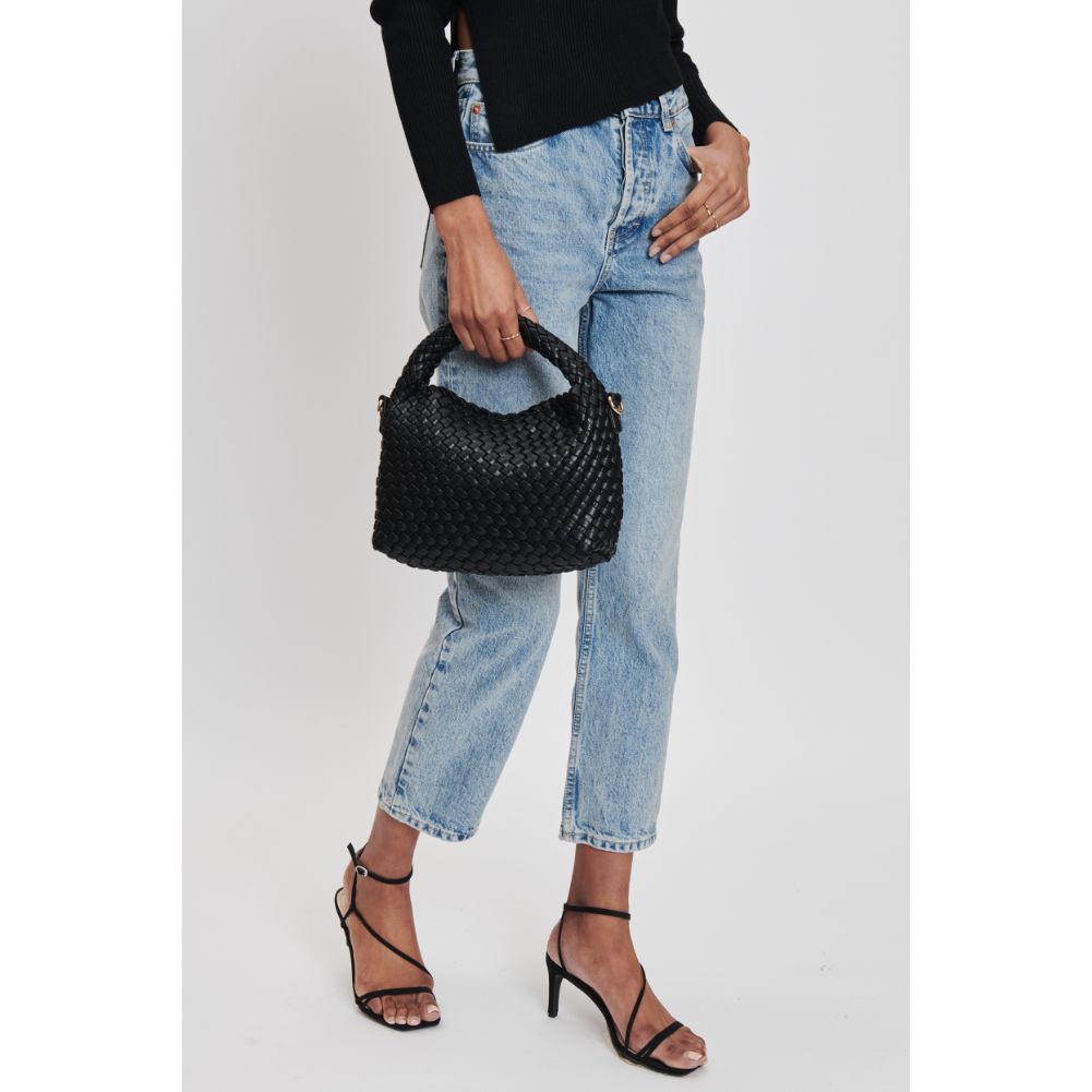 Woman wearing Black Moda Luxe Jessamine Crossbody 842017132189 View 1 | Black